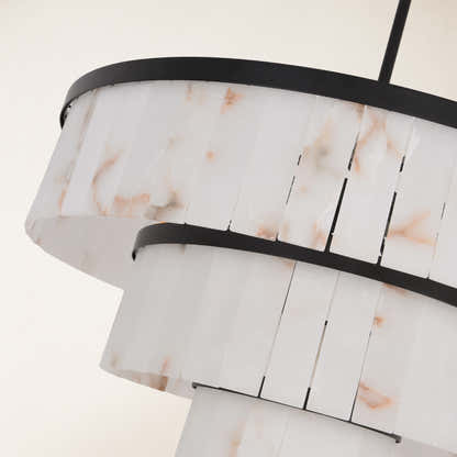 Solmare Alabaster Round Chandelier 34"