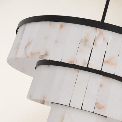 Solmare Alabaster Round Chandelier 34"