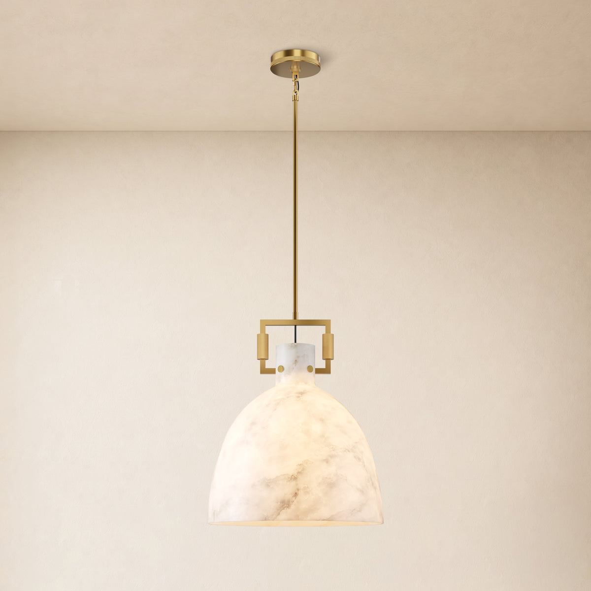 Lioren Resin Dome Pendant Light 18"D