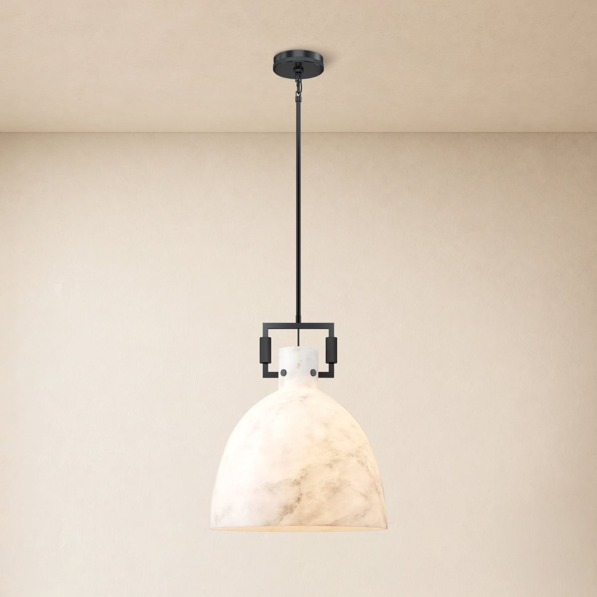 Lioren Resin Dome Pendant Light 18"D
