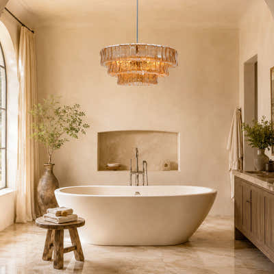 Ondalia Art Glass Round Chandelier