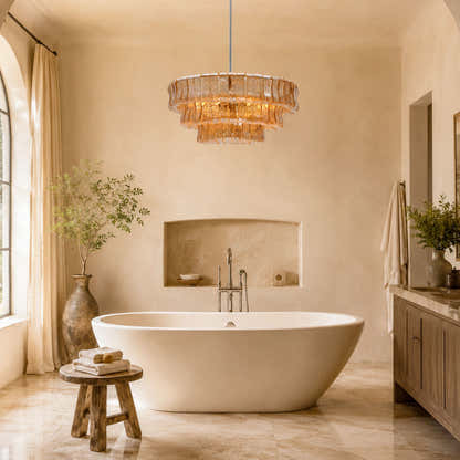 Wlass Art Glass Round Chandelier