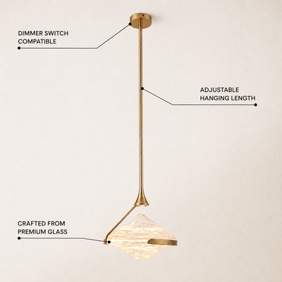Rivelia Glass Wavy Pendant Light