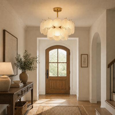 Marivelle Luxury Shell Glass Chandelier
