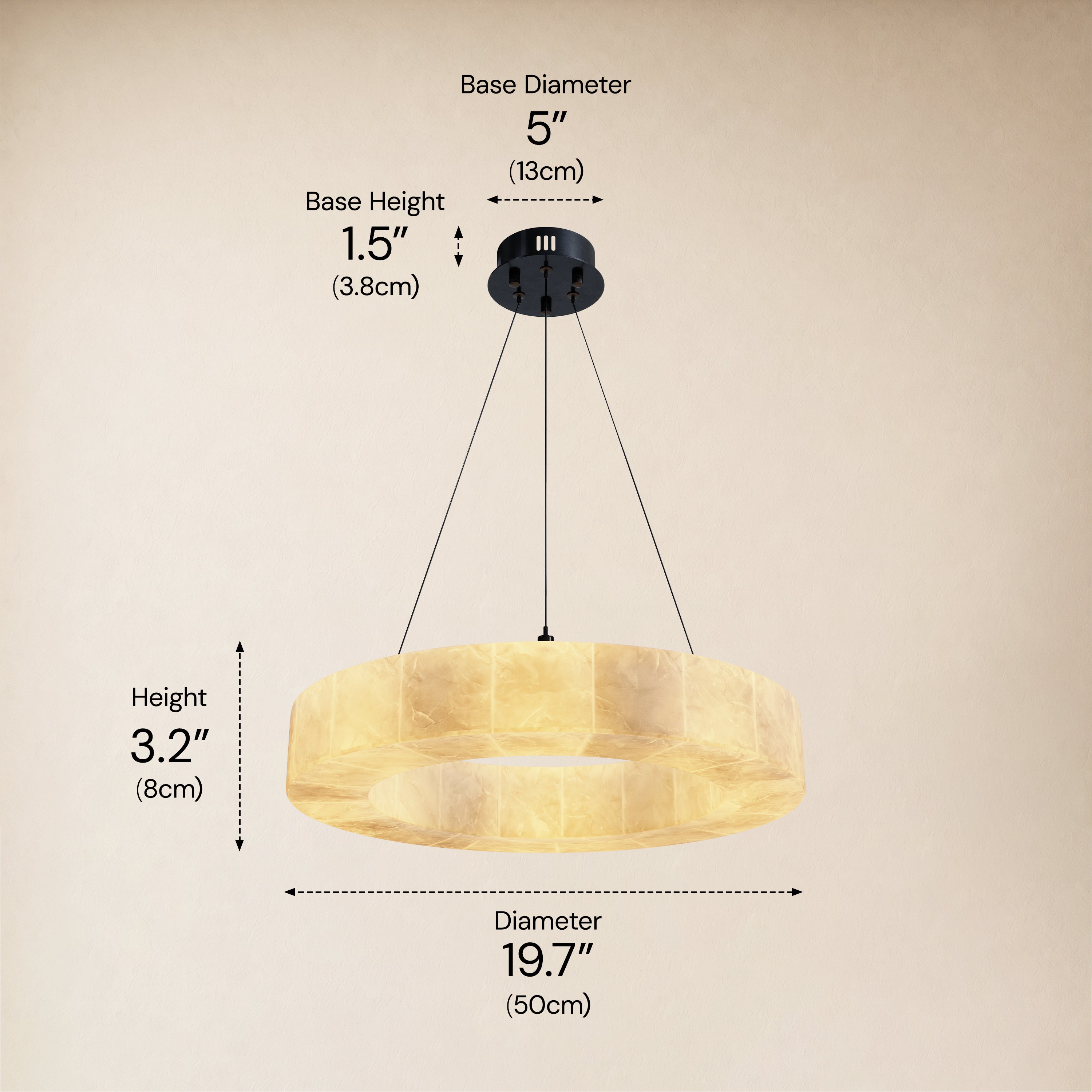Soluna Alabaster Custom Round Chandelier