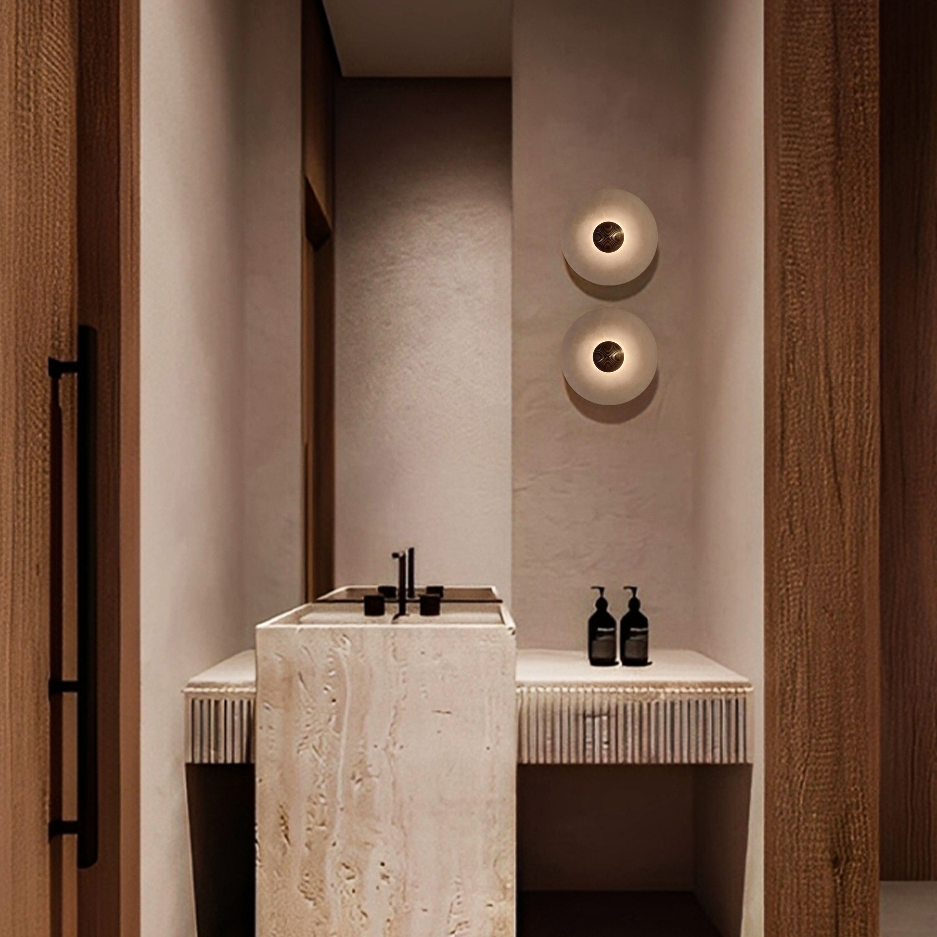 Miles Alabaster Wall Lamp 20cm D