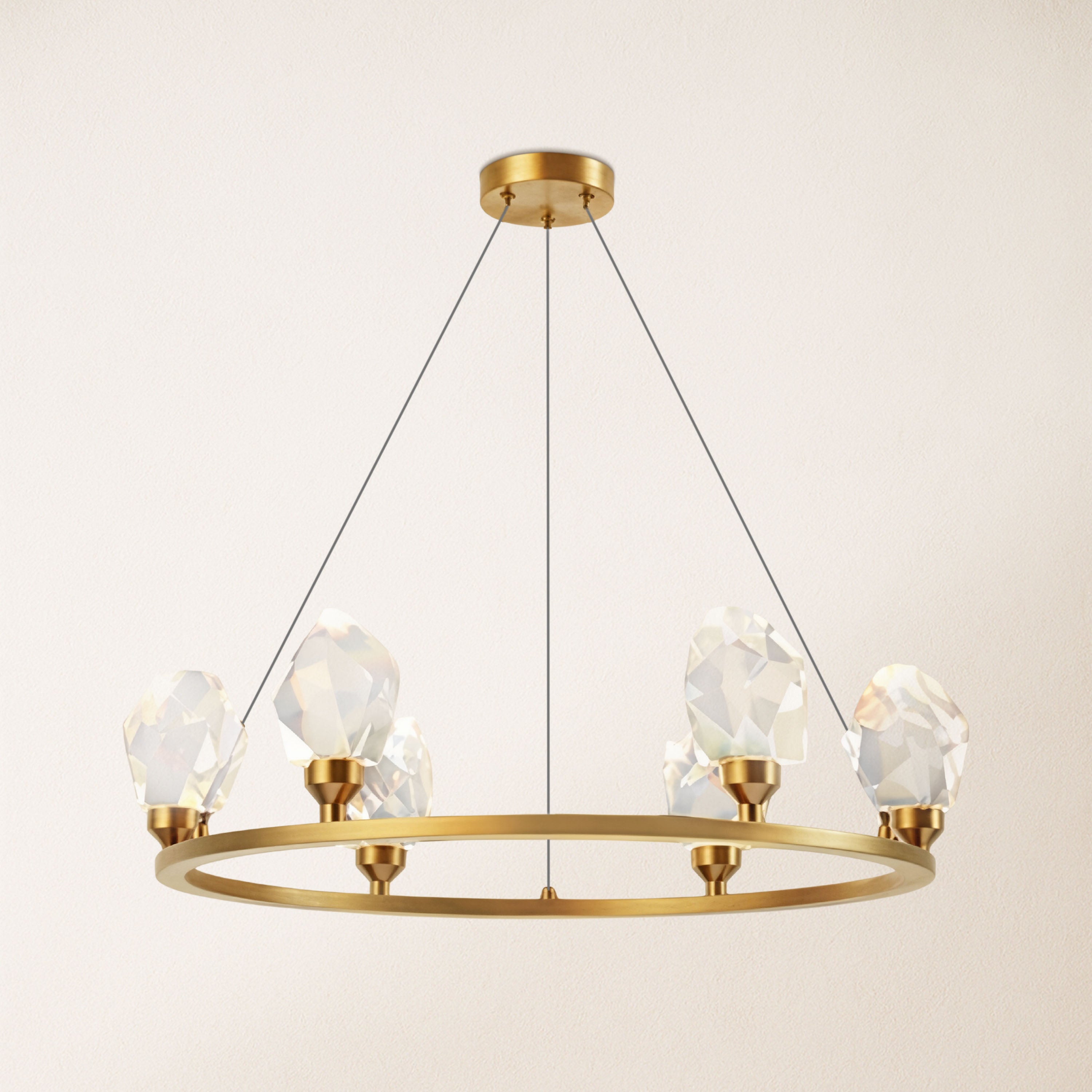 Aurelium Halo Crystal Round Chandelier