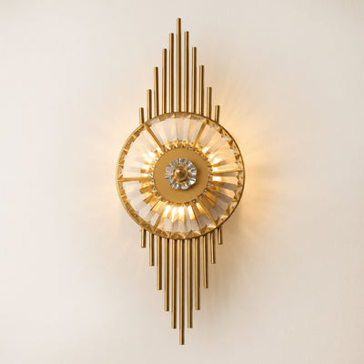 Axionna Crystal Gear Wall Sconce