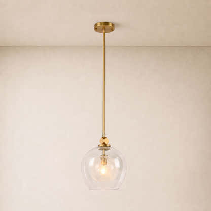 Aurevin Clear Glass Globe Pendant 9.8"D