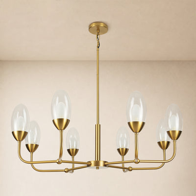 Cressa Oval Glass Round Chandelier 37"D