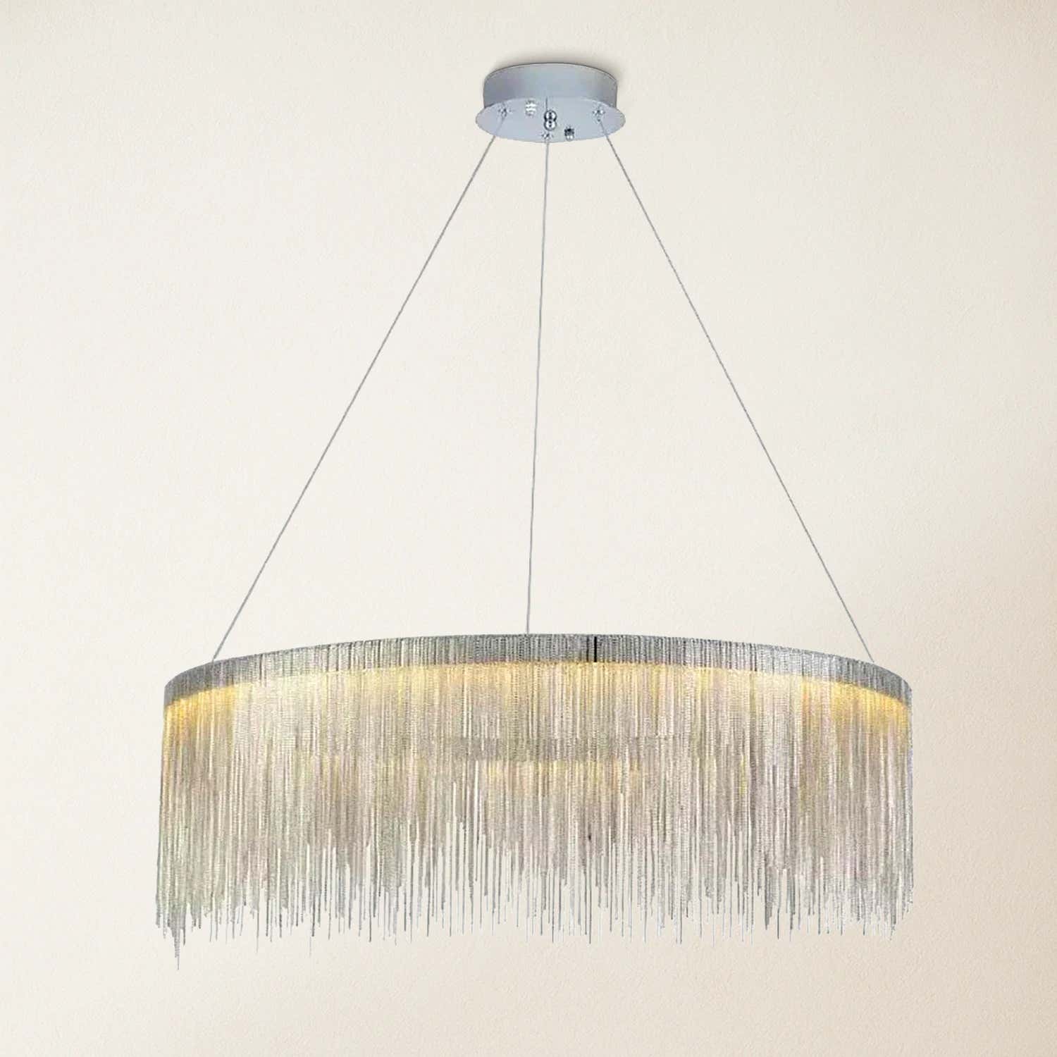 Teresa Cadena Steel Tassel Chandelier 80cm D
