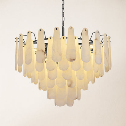 Caldera Alabaster Round Chandelier 80cm