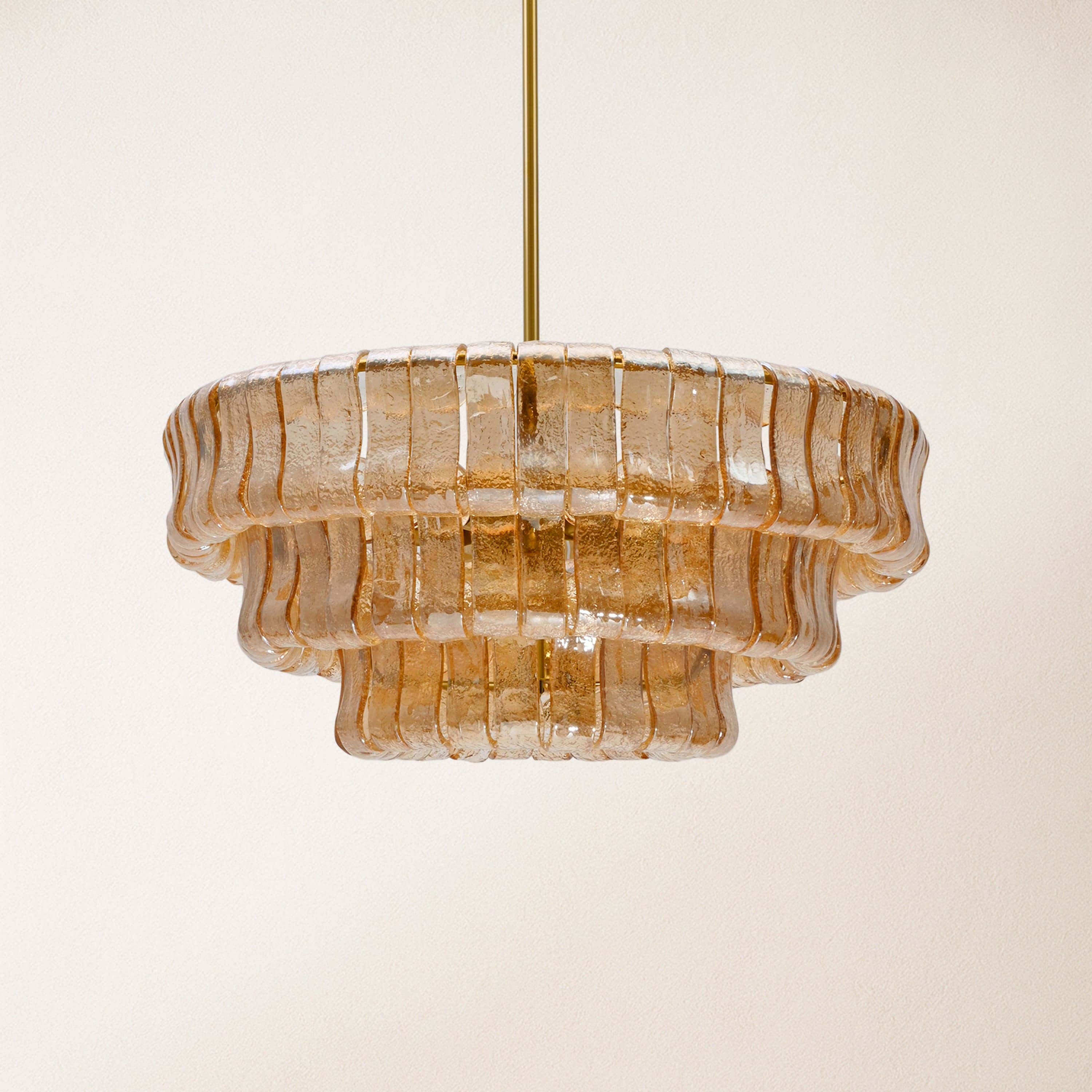 Wlass Art Glass Round Chandelier