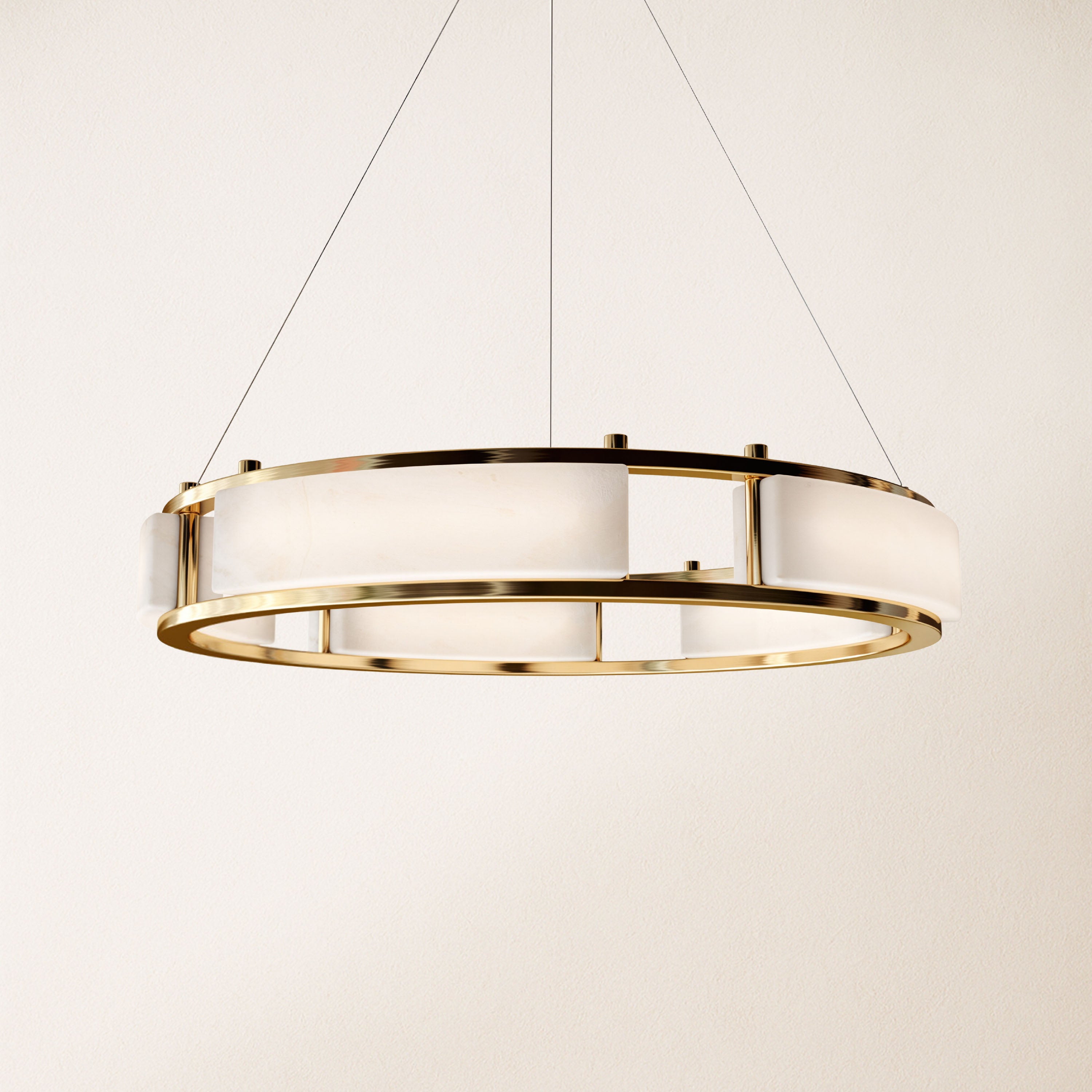 Serenique Qatar Alabaster Round Chandelier