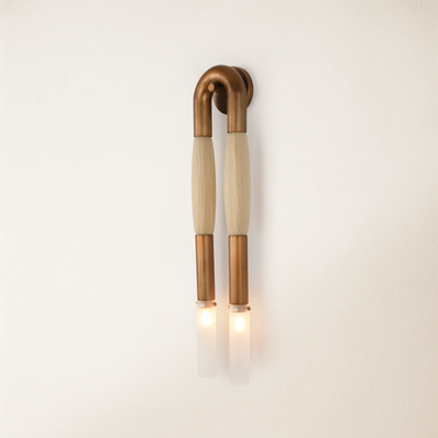 Horsehair Solid Brass Wall Sconce 30''H