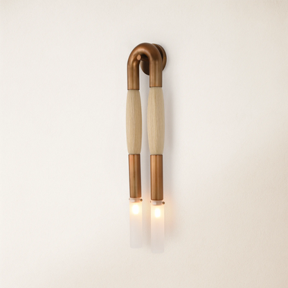 Horsehair Solid Brass Wall Sconce 76cm H