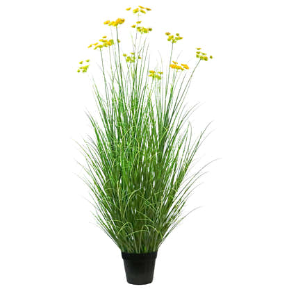 Artificial 11-Head Carrot Flower with Curved Onion Grass Bonsai 140cm H
