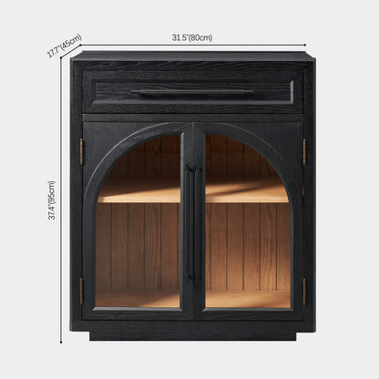 Alvar Arched 64" Oak Sideboard with Drawers(Set of 2)