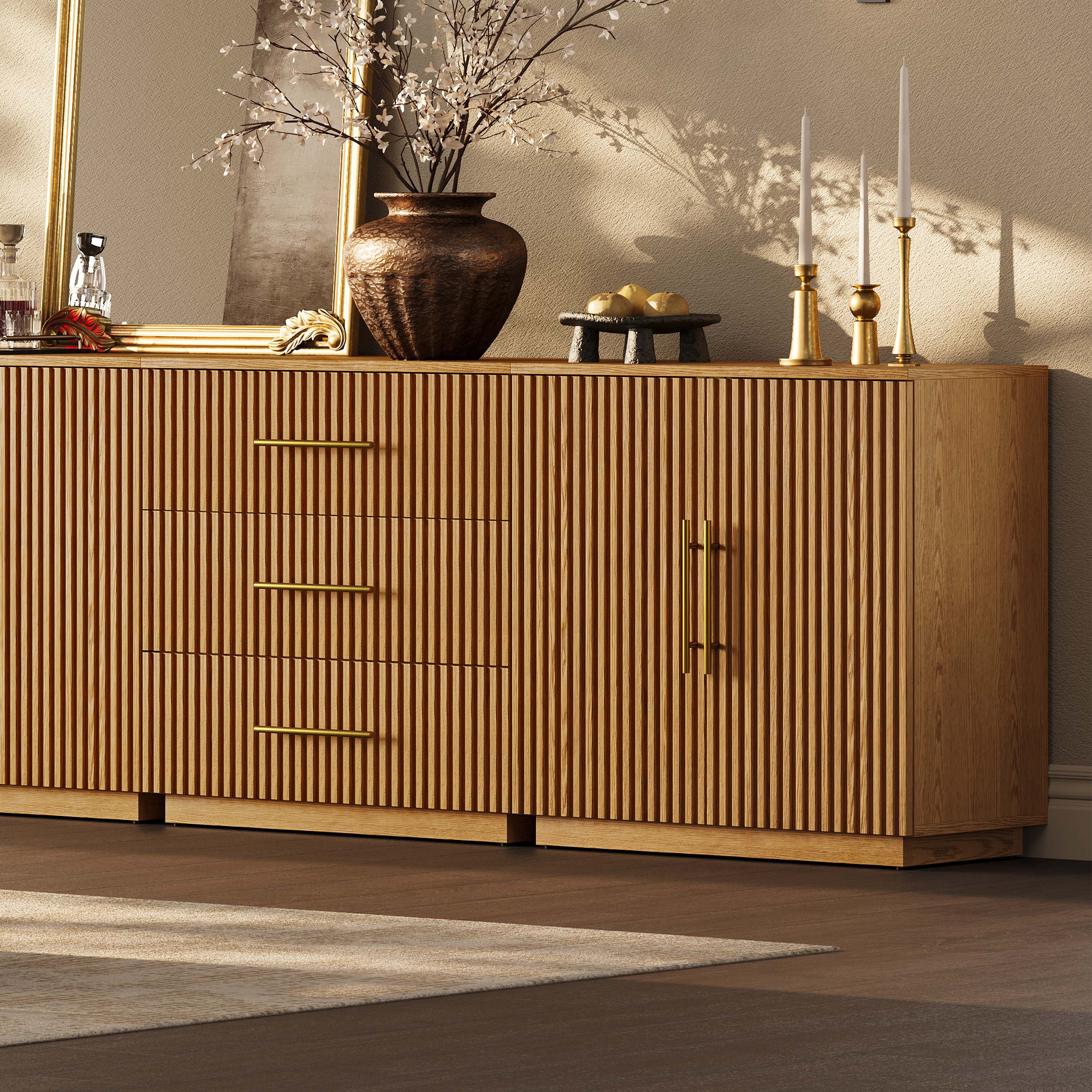 Holt Oak Modular Media Console (Set of 3)