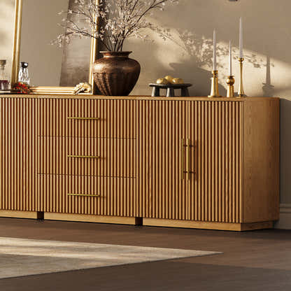 Holt Oak Modular Media Console (Set of 3)