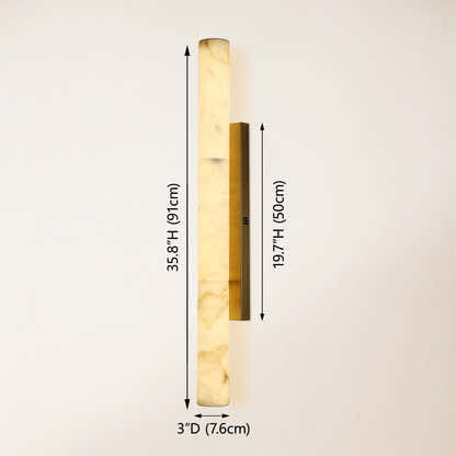 Sylvia Palladian Alabaster Wall Sconce 91cm H