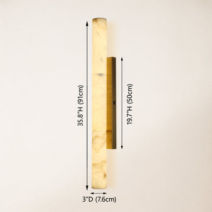 Sylvia Palladian Alabaster Wall Sconce 91cm H