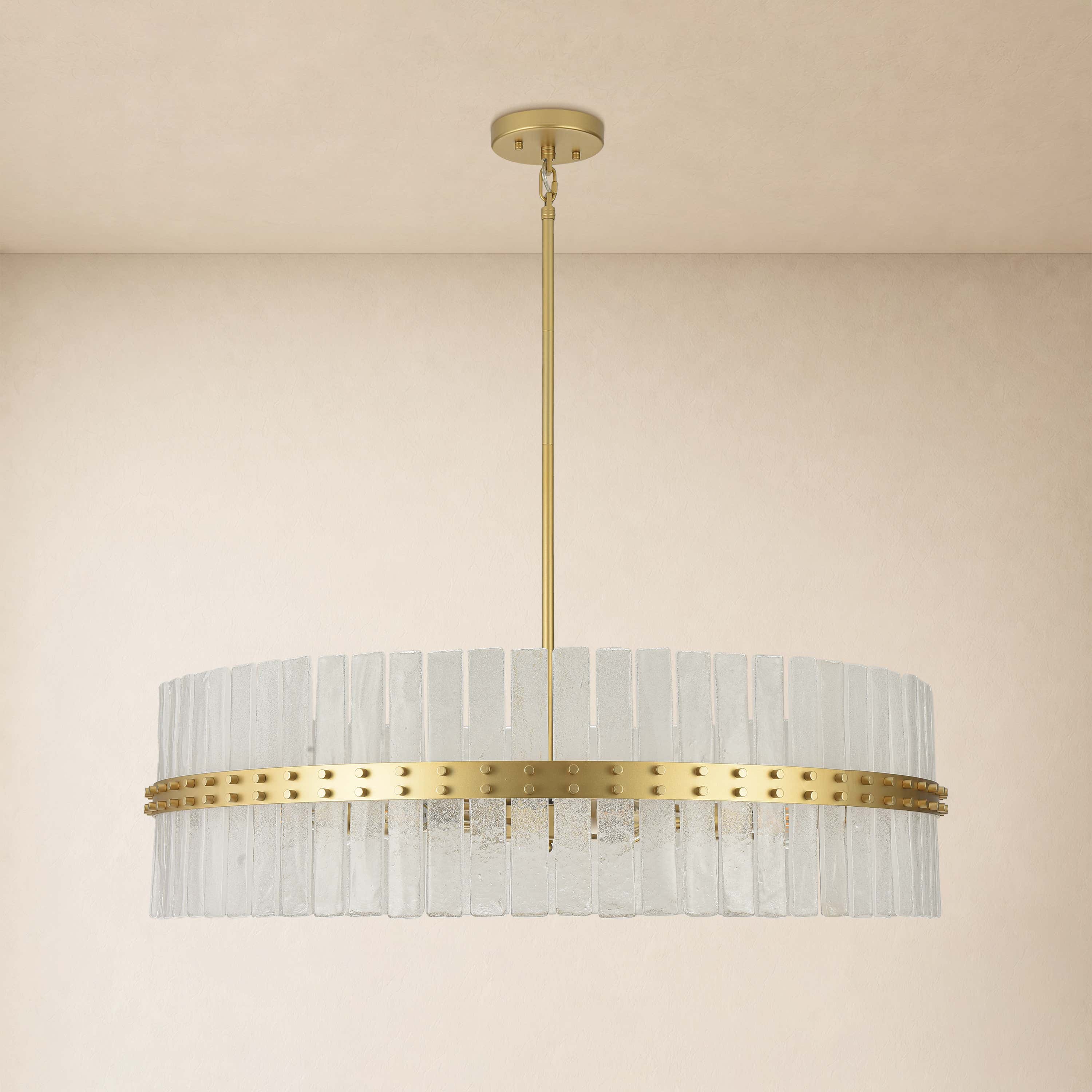 Mariselle Bubble Glass Round Chandelier 40"D