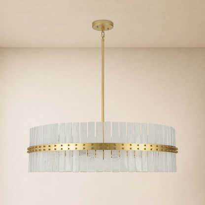 Mariselle Bubble Glass Round Chandelier 40"D