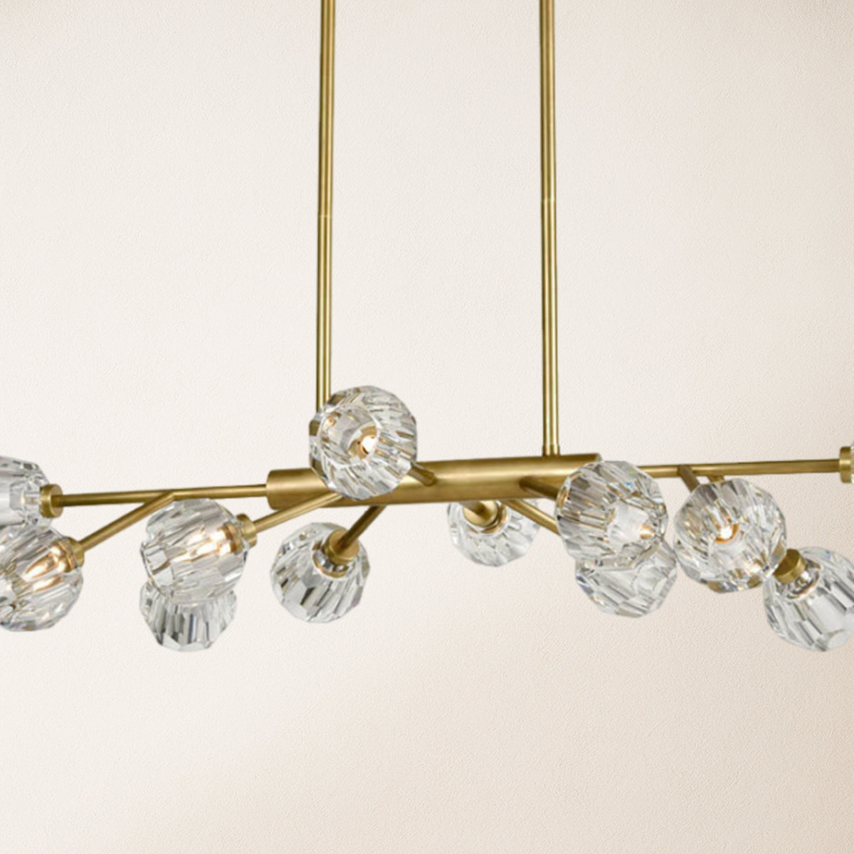 Parisian Crystal Linear Chandelier 122 cm L