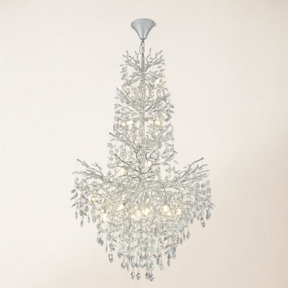 Frostleaf Crystal Cascade Grand Staircase Chandelier 155cm H