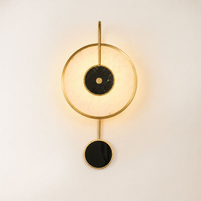 Nyxora Marble Disc Wall Sconce