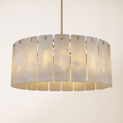 Lunara Alabaster Round Chandelier 91 cm W
