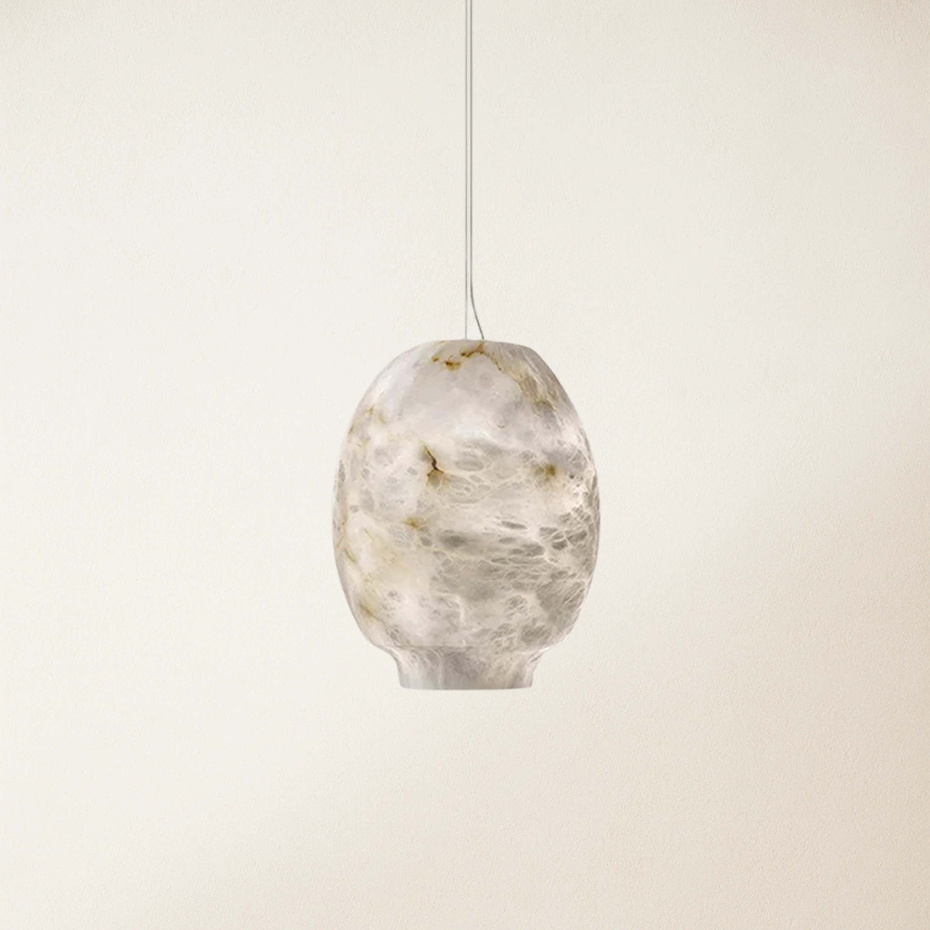 Dadaly Alabaster Lantern Small Art Round Pendant 17.8 cm W