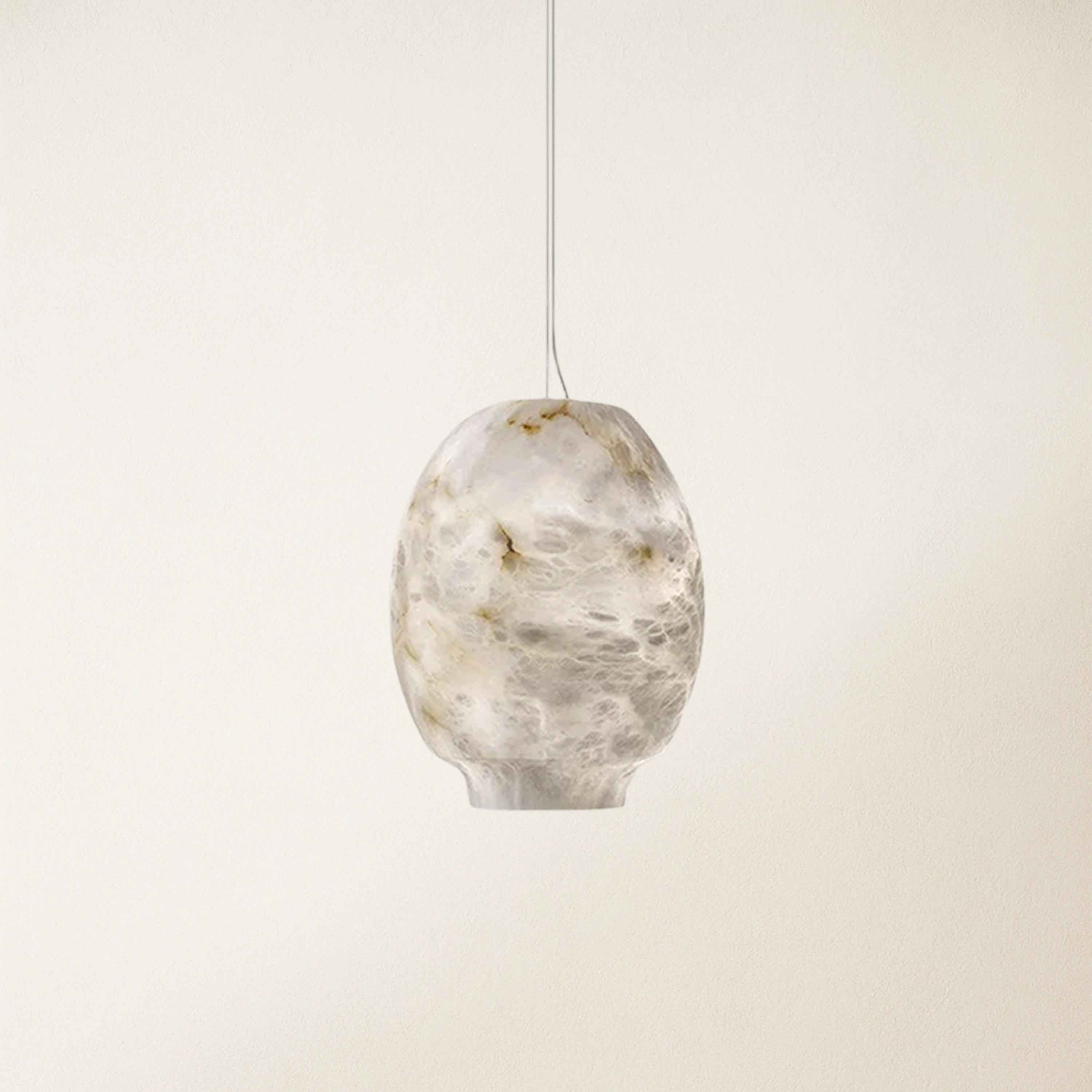 Dadaly Alabaster Lantern Small Art Round Pendant 17.8 cm W