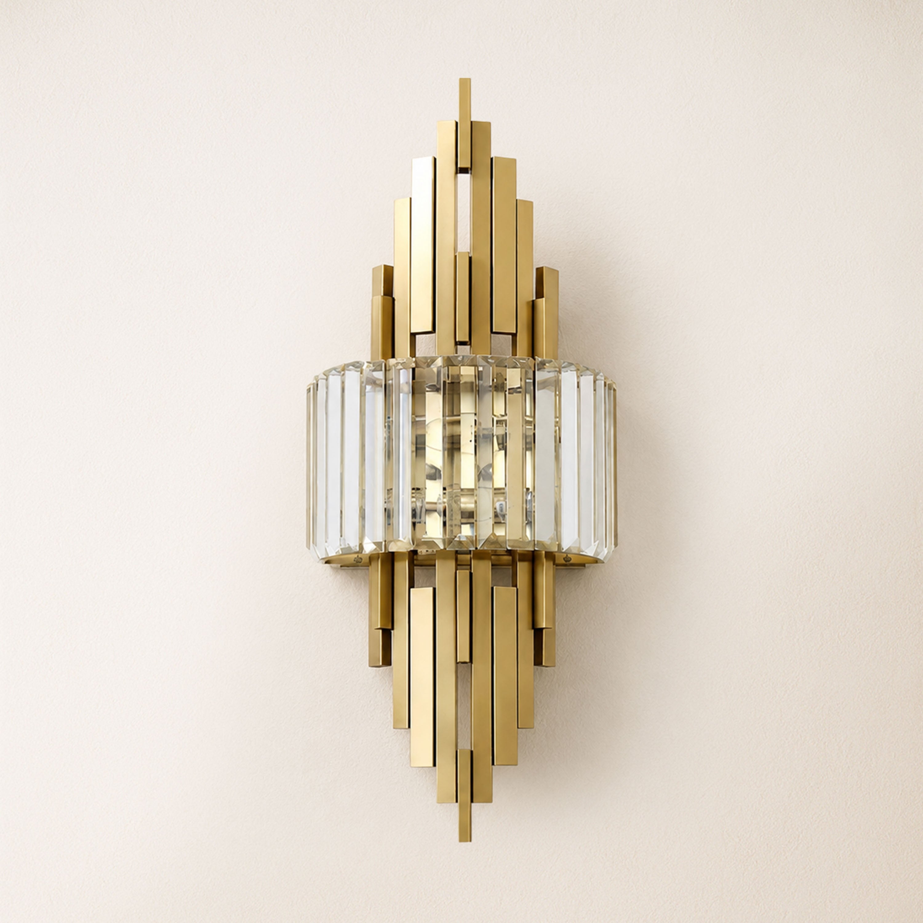 Solvoria Crystal Stepped Column Wall Sconce