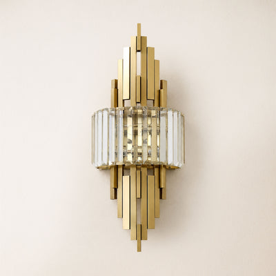 Solvoria Crystal Stepped Column Wall Sconce