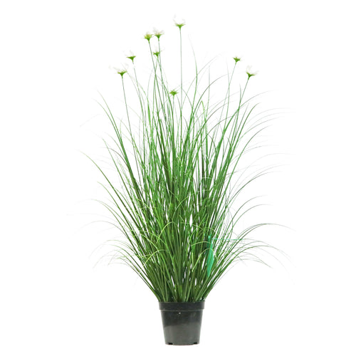 Artificial 9-Head Cosmos with Curved Onion Grass Bonsai 14cm H