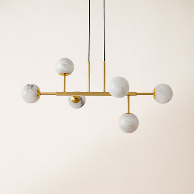 Velorium Alabaster Linear Chandelier