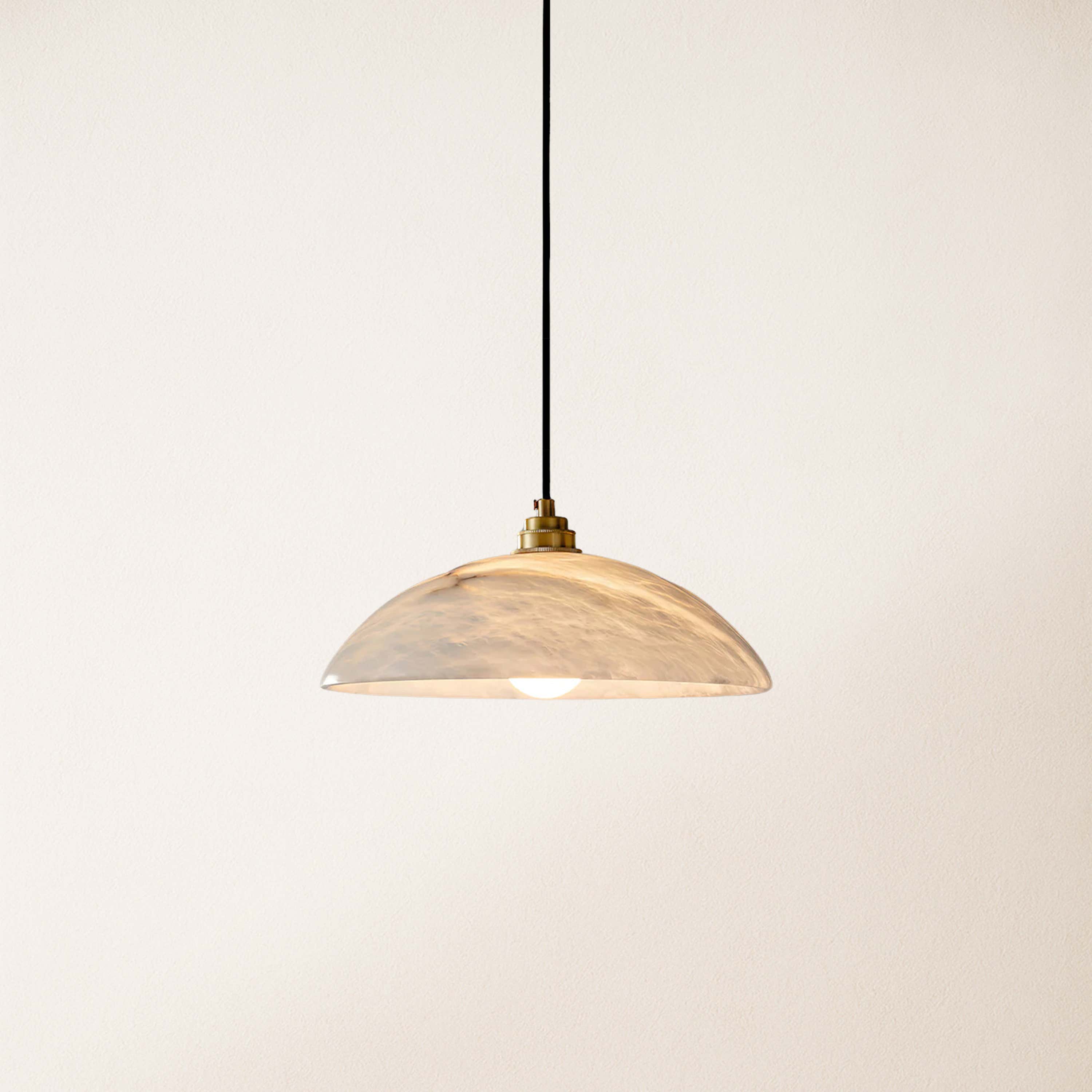 Dadaly Alabaster Modern Small Art Pendant 30.5cmD