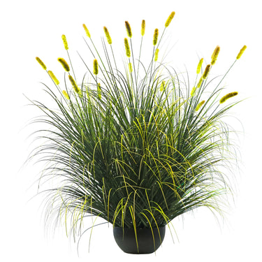 Artificial 28-Head Short Pine Grass with Curved-Straight Onion Grass Bonsai 26cm H