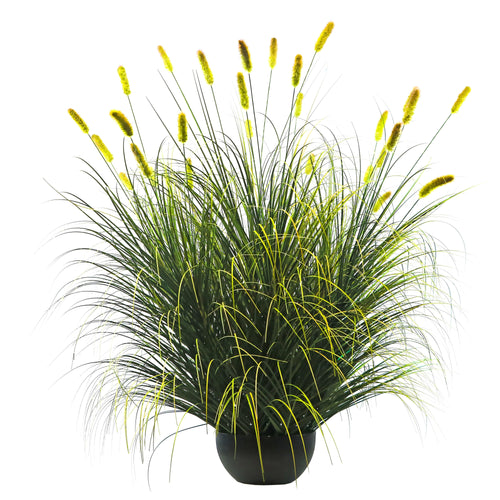 Artificial 28-Head Short Pine Grass with Curved-Straight Onion Grass Bonsai 26cm H