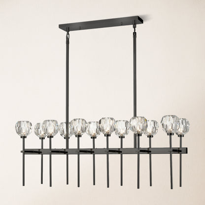 Parisian Crystal Double Linear Chandelier 122 cm L