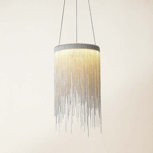 Teresa Cadena Chain Tassel Pendant Light Fixture 20cm W