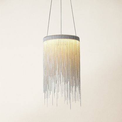 Teresa Cadena Chain Tassel Pendant Light Fixture 20cm W