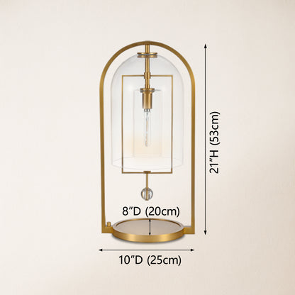 Bellhop Vintage Glass Table Lamp 53 cm H