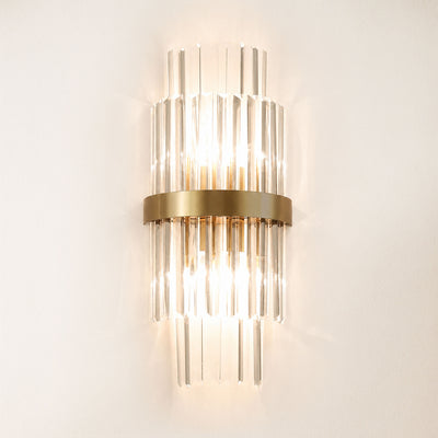 Oryana Crystal Icicle 2-Tier Wall Sconce 7.9"