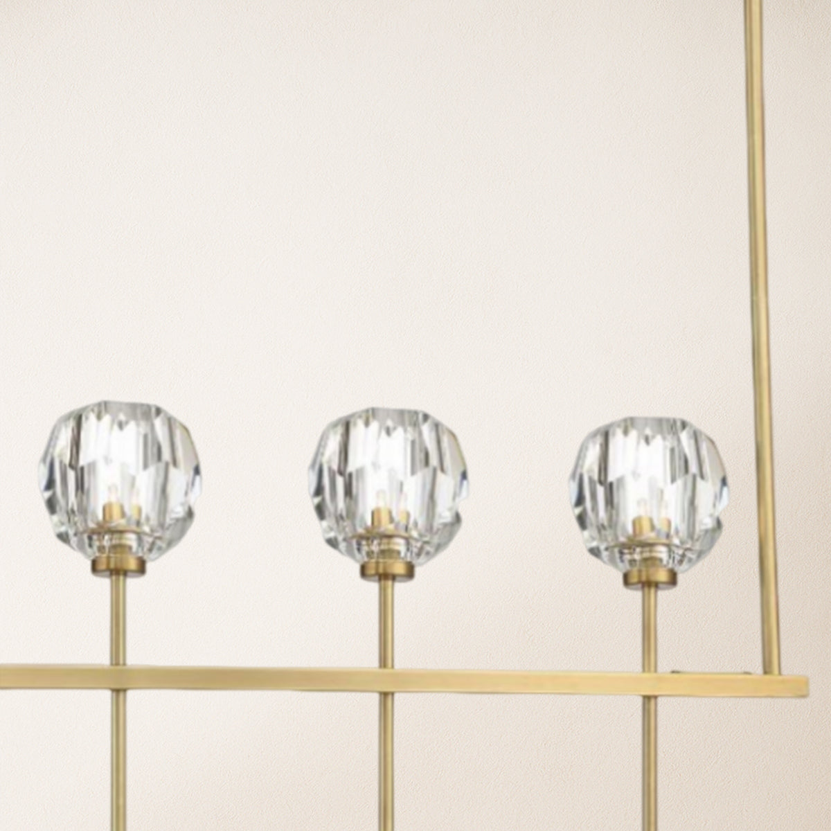 Parisian Crystal Linear Chandelier 117 cm L