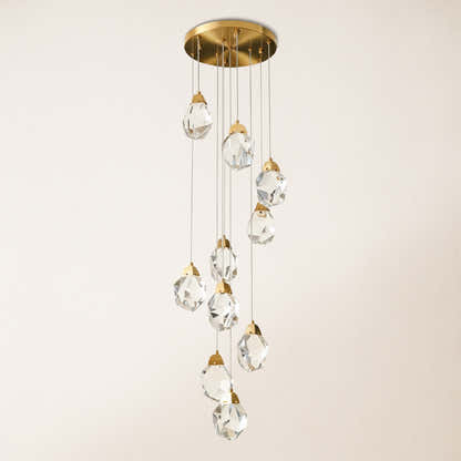 Aurelium Crystal Staircase Round Chandelier