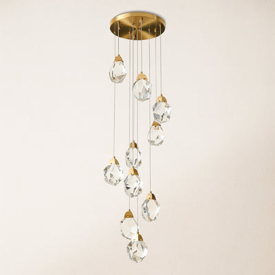 Aurelium Crystal Staircase Round Chandelier