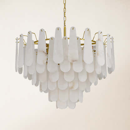 Caldera Alabaster Round Chandelier 32"